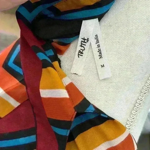 Swimsuit Cover Retro Print Open Tie FrontSize Medium - Picture 5 of 5